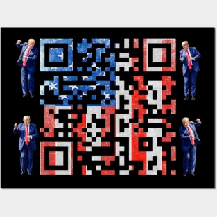 Funny Qr He's Back President Trump Code Posters and Art